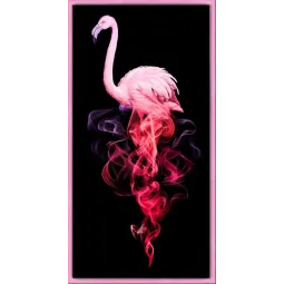Deimantinės tapybos rinkinys Flamingo dūmuose 30x60 cm AM1829