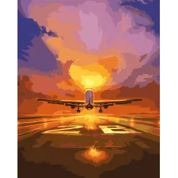 Wizardi Malen nach Zahlen Set Flug 40x50 cm K02