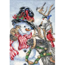 Bonhomme de neige et renne D08824