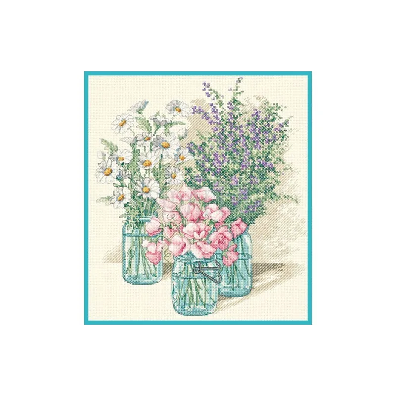 Trio de fleurs sauvages D35122