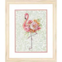 Gėlėtas flamingas D70-35409