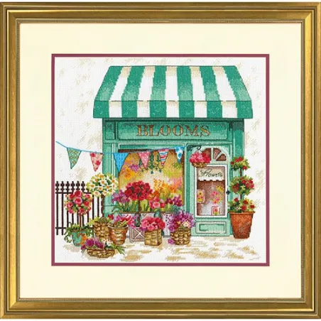 Kreuzstich-Set Blüten Blumenladen 30,4x30,4 cm D70-35401