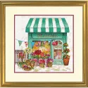 Kreuzstich-Set Blüten Blumenladen 30,4x30,4 cm D70-35401