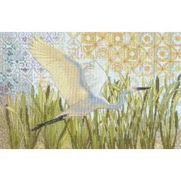 Cross stitch kit Egret in Flight D70-35411