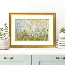 Cross stitch kit Egret in Flight D70-35411