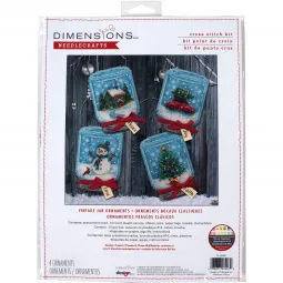 Kreuzstich-Set "Weihnachtsgläser-Anhänger" D70-08997