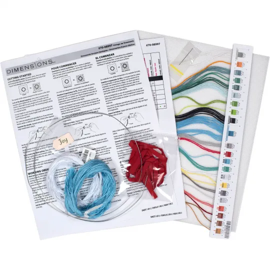 Kit de point de croix « Décorations de Noël en pot » D70-08997