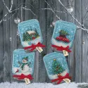 Kit de point de croix « Décorations de Noël en pot » D70-08997