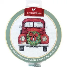 Kryželiu siuvinėjimo rinkinys su mediniu lankeliu "Truck" D72-76045