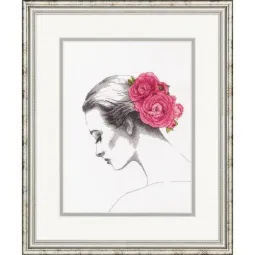 Kit de point de croix "Portrait floral" D70-35379