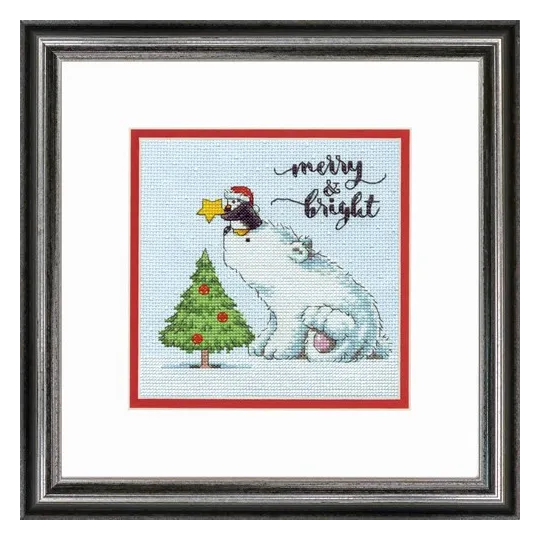 Kit de point de croix "Ours Joyeux et Lumineux" D70-08990