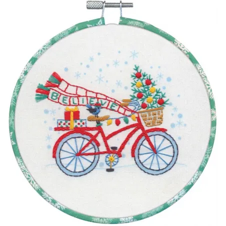Kreuzstich-Set mit Reifen "Holiday Bicycle" D72-09003