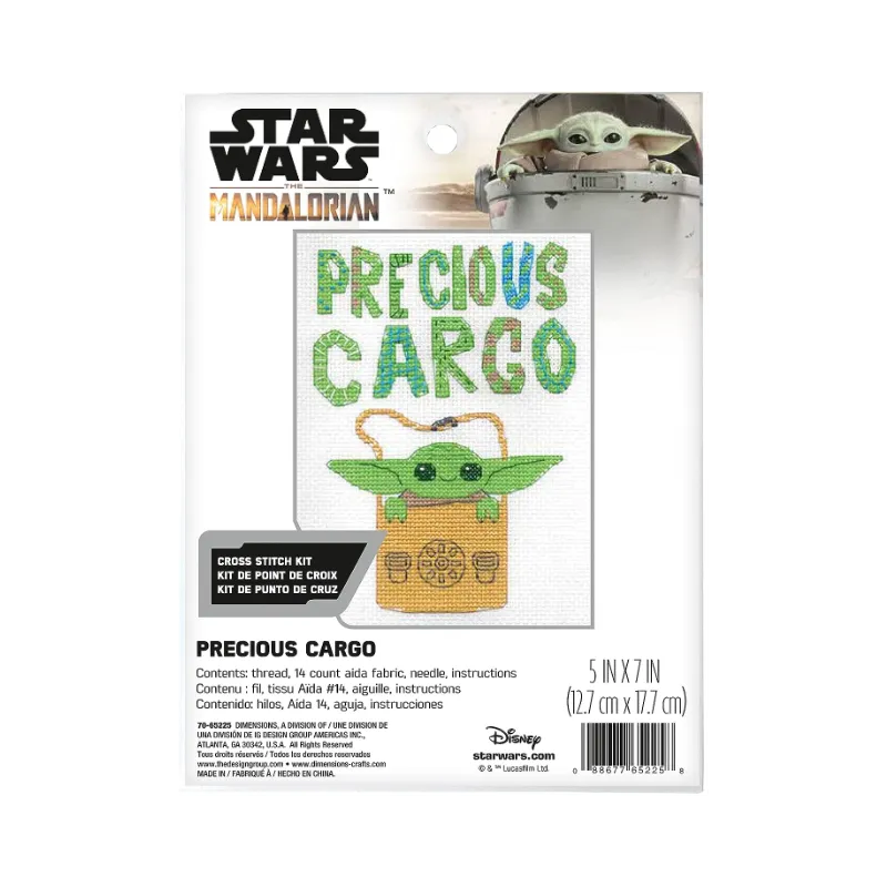 Набор для вышивания крестиком "Precious Cargo" Star Wars The Mandalorian D70-65225