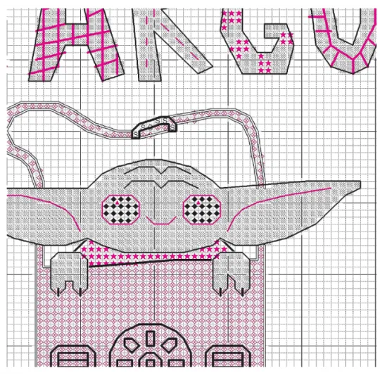 Набор для вышивания крестиком "Precious Cargo" Star Wars The Mandalorian D70-65225