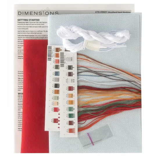 Kreuzstich-Set Weihnachtssocke "Woodland stask" D70-09601