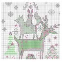 Cross stitch kit Christmas Stocking "Woodland stask" D70-09601