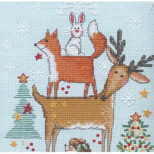 Cross stitch kit Christmas Stocking "Woodland stask" D70-09601