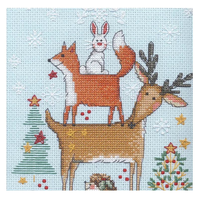 Cross stitch kit Christmas Stocking "Woodland stask" D70-09601