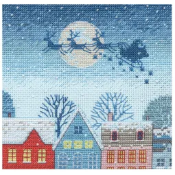 Набор для вышивания крестиком Рождественский чулок "Skaiting" D70-09602