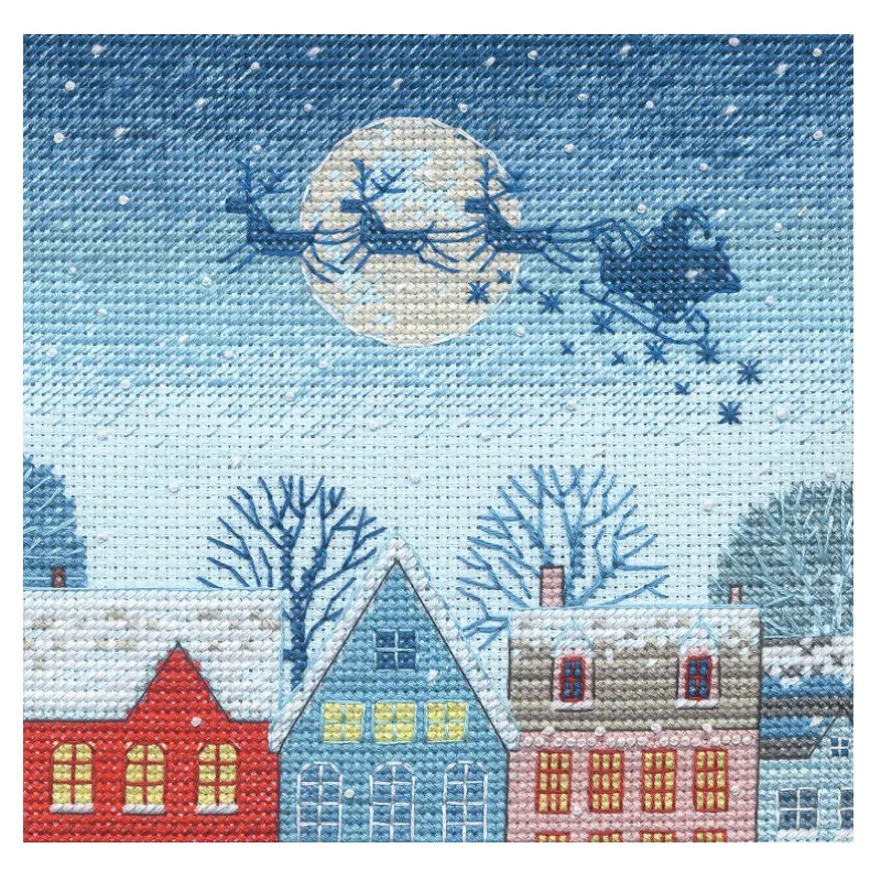 Kreuzstich-Set Weihnachtsstrumpf "Skaiting" D70-09602