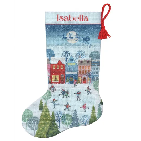 Cross stitch kit Christmas Stocking "Skaiting" D70-09602