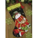 Kreuzstich-Set "Schneemann und Bär" Weihnachtsstrumpf D71-09151