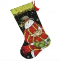 Kit de point de croix "Snowman and Bear" Stocking de Noël D71-09151