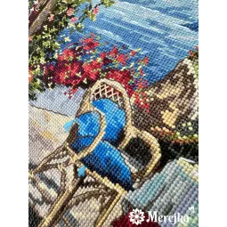 Santorini. Vue de la terrasse 38,5x29 SK230