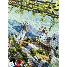 Santorini. Blick von der Terrasse 38,5x29 SK230