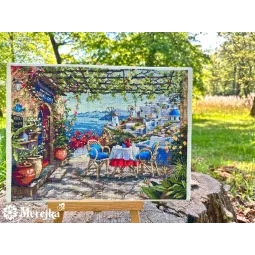 Santorini. Blick von der Terrasse 38,5x29 SK230