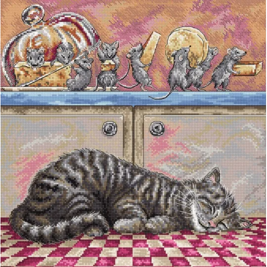 When The Cat Sleeps 27x27 cm SLETIL8072