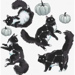 Constellation de chats 28x27 cm SLETIL8817