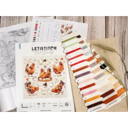 Куры в крапинку 33x30 см SLETIL8819