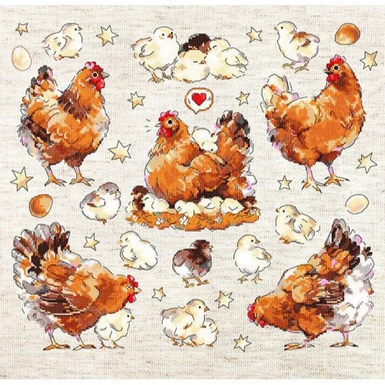 Poules pies 33x30 cm SLETIL8819