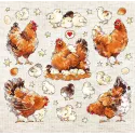 Poules pies 33x30 cm SLETIL8819