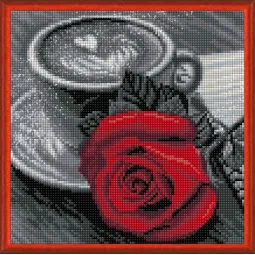 Rose et Café 25*25 cm AM1773