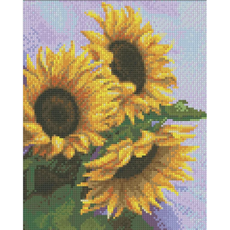 Diamond painting Kit "3 Sunflowers" 24*30 cm AM1454