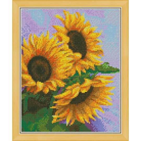 Kit peinture diamant "3 Tournesols" 24*30 cm AM1454