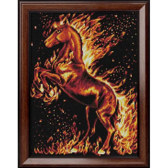 Diamant-Malset "Feuerpferd" 30*40 cm AM1850