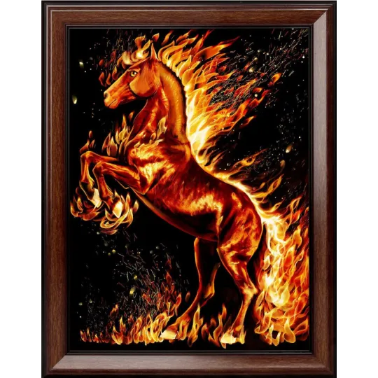Kit de peinture diamant "Fire Horse" 30*40 cm AM1850