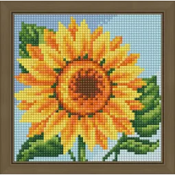 Deimantų tapybos rinkinys „Jaunas saulėgrąža“ 15*15cm AM1635