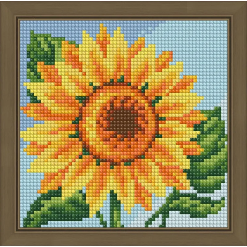 Diamond painting kit "Young sunflower" 15*15cm  AM1635
