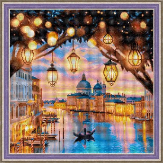 Diamond Painting Kit „Abend Venedig“ 40*40cm AM1782