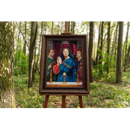 Kit de point de croix "La Madone devant le calice avec le sacrement 1841" 57 x 41,5 cm S/MK062