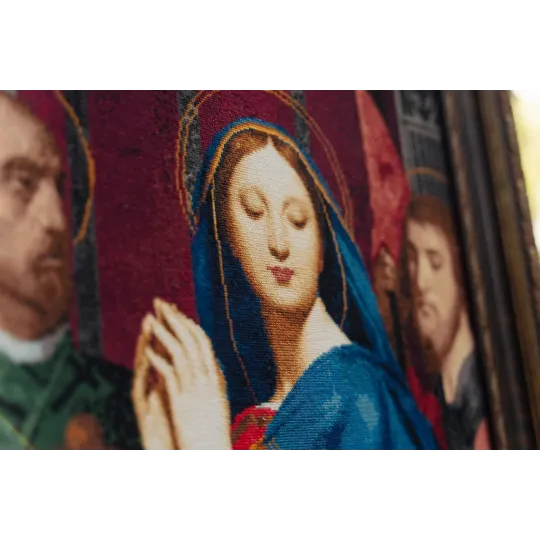 Kit de point de croix "La Madone devant le calice avec le sacrement 1841" 57 x 41,5 cm S/MK062
