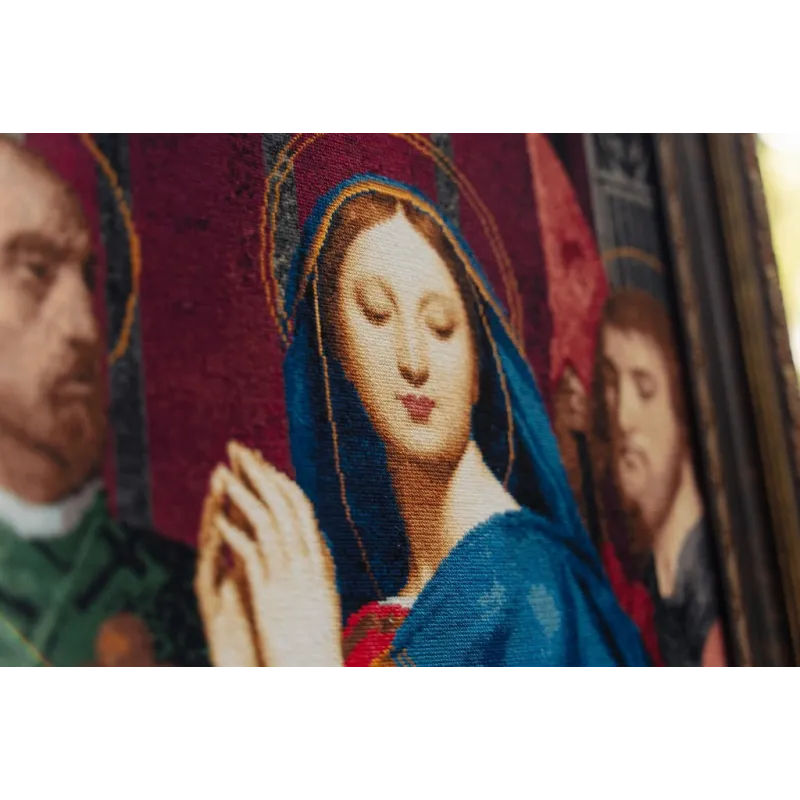 Kit de point de croix "La Madone devant le calice avec le sacrement 1841" 57 x 41,5 cm S/MK062