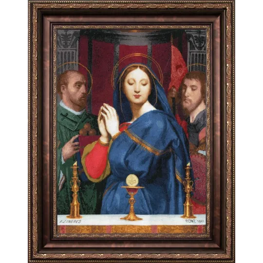 Kit de point de croix "La Madone devant le calice avec le sacrement 1841" 57 x 41,5 cm S/MK062