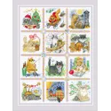 Cross stitch kit Cat Calendar 30x40 SR2136