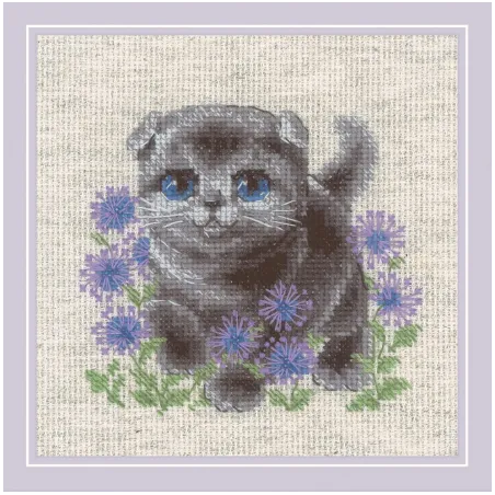 Cross stitch kit Lop-eared Kitten 15x15 SR2120