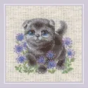 Cross stitch kit Lop-eared Kitten 15x15 SR2120